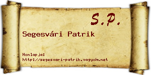 Segesvári Patrik névjegykártya